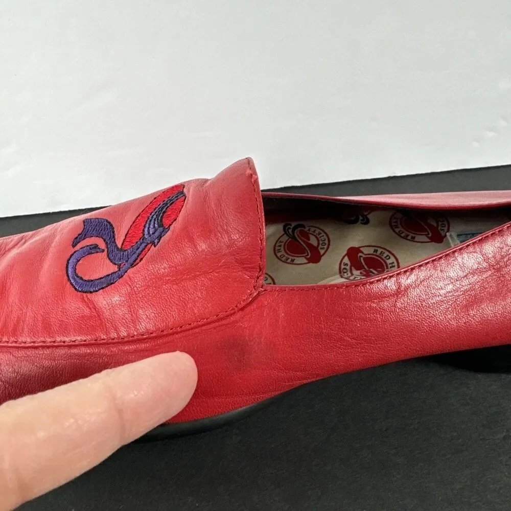 VTG Grashoppers by KEDS RED HAT SOCIETY shoes Red leather size 7.5 M PREOWNED‎
